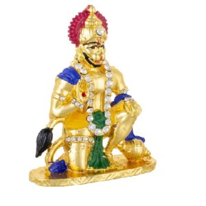 Golden Kulin Hanuman Ji  Sitting Size  7.5 Cm