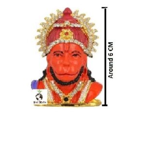 Red Hanuman Face Kulin Idol Size Approx 6 Cm
