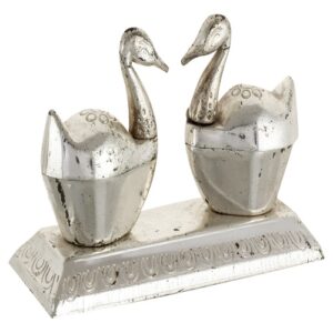 White Metal Double Duck Size Approx 10 Cm