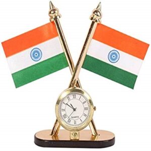Indian Flag With Watch Size Approx 8 Cm