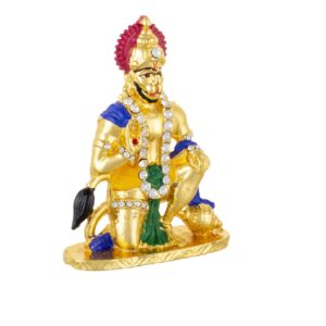 Golden Sitting Hanuman Kulin Idol