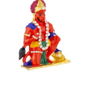 Red Sitting Hanuman Kulin Idol