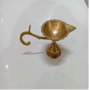 Diya Single Ganga Brass Made Diya Size Approx 8 CM