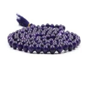 Hakik Purple Mala 108+1 Beads Mala