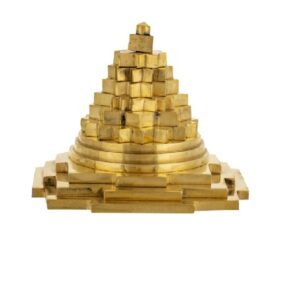 Maha Meru Yantra  Brass Made Golden Color Size Approx 6 CM