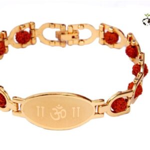 Om Rudraksha Bracelet Wooden Made Adjustable Bracelet