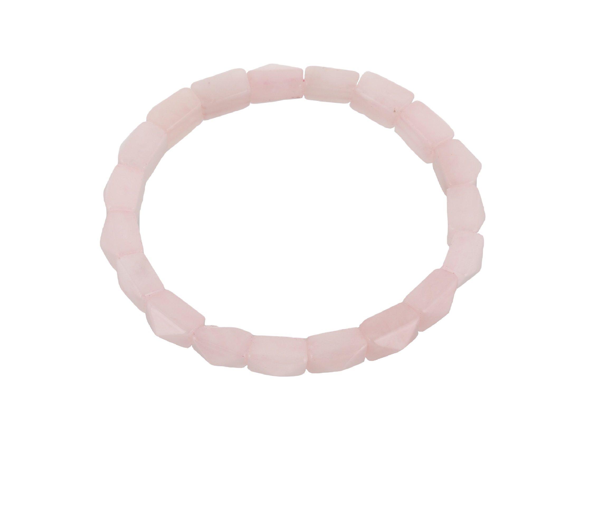 Natural Rose Quartz Crystal Stone Bracelet Round And Faceted Bead Size 6mm  8mm 10mm 12mm at Rs 125/piece in Delhi