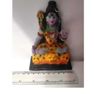 Flat Marble Shiv Idol Multicolor Idol Size Approx 10 CM