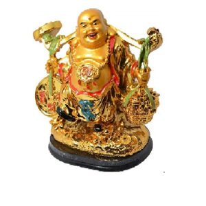 Buddha SK Golden Color Size Aprox 8 CM Decorative Showpices