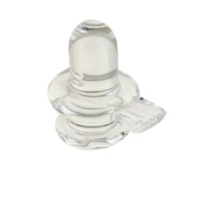 Shivling Sphatik Clear Crystal Shivling Size Approx 5 cm