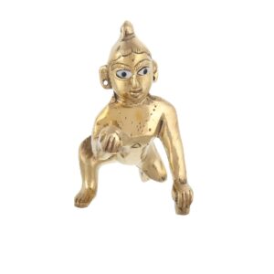 Laddu Gopal Heavy Brass Made Sitting Krishna Size Approc 5 CM