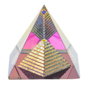 Multicolor Pyramid Crystal Pyramid Size Aprox 5 CM