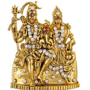 Glossy Shiv Pariwar Kulin Idol  Multicolor Idol Size Approx 10 CM
