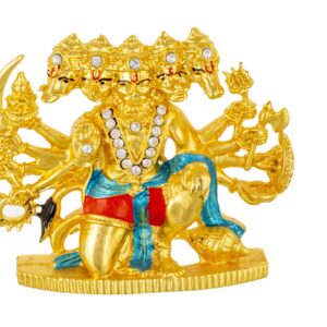 Panchmukhi Hanuman Golden Kulin Idol Gold Idol Size Approx 10 CM