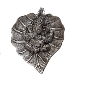 Silver Patta Ganesh Wall Hanging Metal Made Size Approx 8 CM