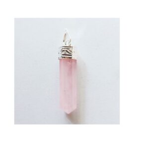 Rose Quartz Pencil Pendant Size Approx 5 CM