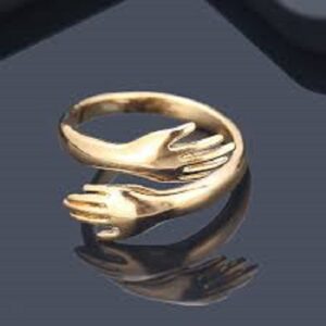 Hugging Ring Gold Plated Adjustable Ring