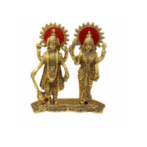 Laxmi Vishnu Metal Idol Size Approx 14 CM