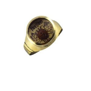 Trishakti Ring With Rudraksha Gold Plated Ring