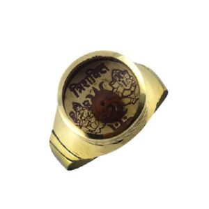 Trishakti Ring With Rudraksha Gold Plated Ring