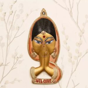 Welcome Namaste Lady Face Wall Hanging