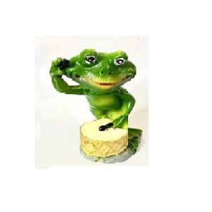 Musician Frog with Drum Statue  Size Approx 8 CM