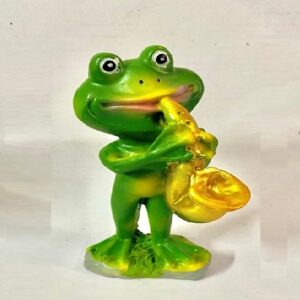 Musician Frog with Green Colour Size Approx 8 CM