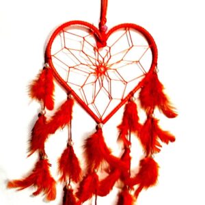 Red Heart  Dream Catcher Size Approx 12 CM