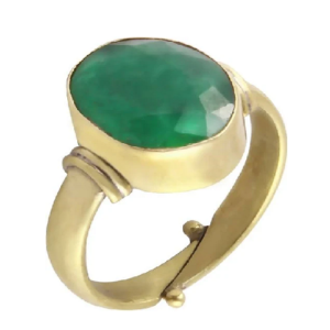 Green Jade Stone Ring Size Adjustable