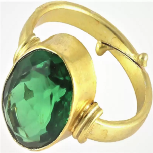 Green Jade Stone Ring Size Adjustable