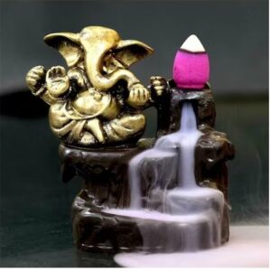 Golden Smoke Ganesh Idol Size Approx 8 Cm