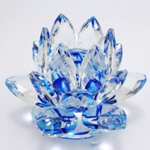 Crystal Blue Lotus Size Approx 8 Cm