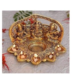 Laxmi Ganesh Saraswati Ganesh 5 mukhi Diya