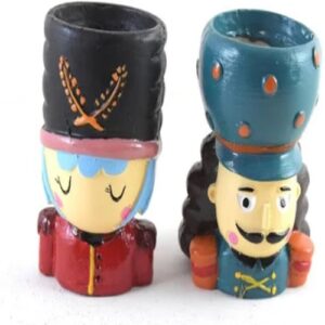 King And Queen Planter Set Size Approx 5 cm