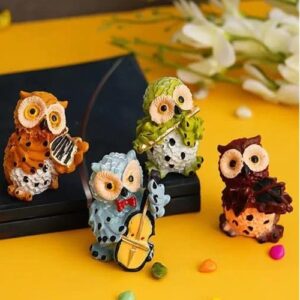 Musical Owl Set of 4 Size Approx 6 CM