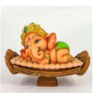 Ganesh Ji Sleeping on Sofa With Pilow Size 9 Cm