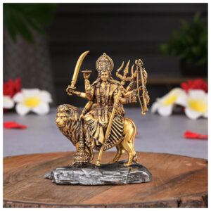 Goldplated Shera Wali Mata idol 3.9 inch