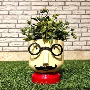 Men Face Glass Planter Size Approx 5 inch