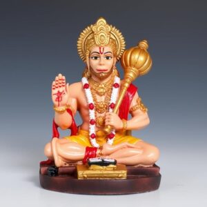 Sitting Hanuman Multicolour Idol Size Approx 9 CM