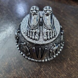 Silver Charan Paduka Size Approx 6 CM