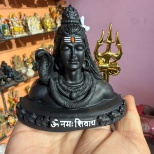 Black Adiyogi with Trishul Size Approx 3.5 Inch